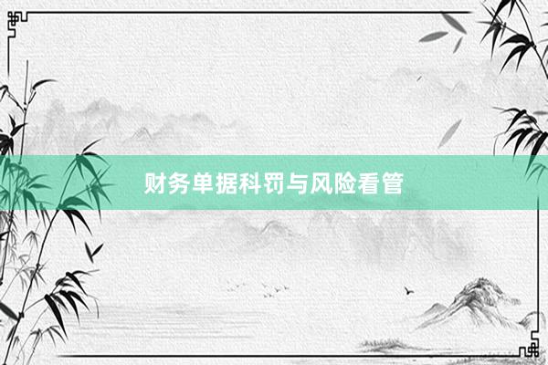 财务单据科罚与风险看管